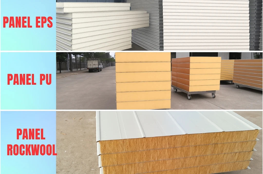 So sánh các loại vách ngăn tôn cách nhiệt panel EPS PU Rockwool.