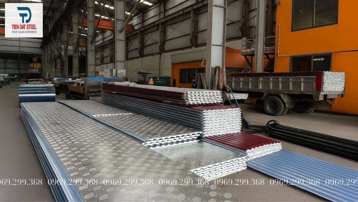 Tôn xốp mát trong nhà xưởng tại Ninh Bình – Chống nóng, giảm tiếng ồn.